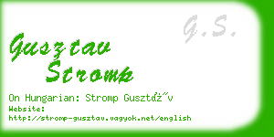 gusztav stromp business card